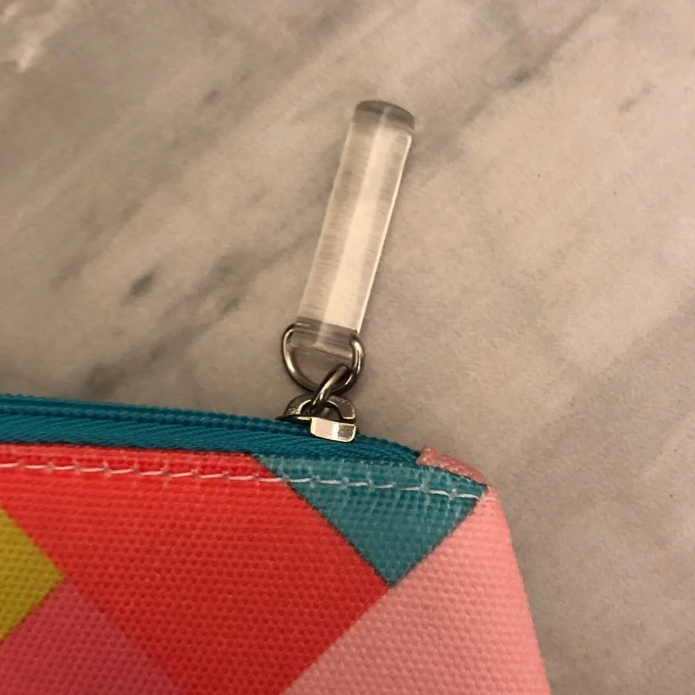 Clinique Makeup Bag Chevron NWOT #2